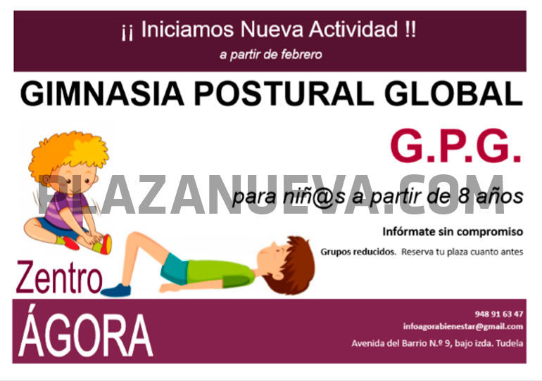 Gimnasia Postural Global para niños en Zentro Ágora Tudela