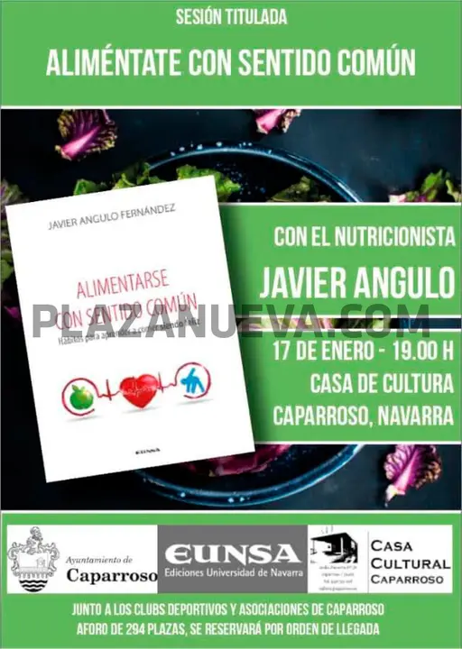 Sesi&oacute;n en Caparroso &lsquo;Alim&eacute;ntate con sentido com&uacute;n&rsquo; con el nutricionista Javier Angulo