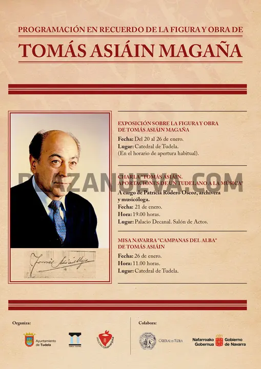 Recuerdo en Tudela a la figura y obra de Tom&aacute;s Asi&aacute;in Maga&ntilde;a