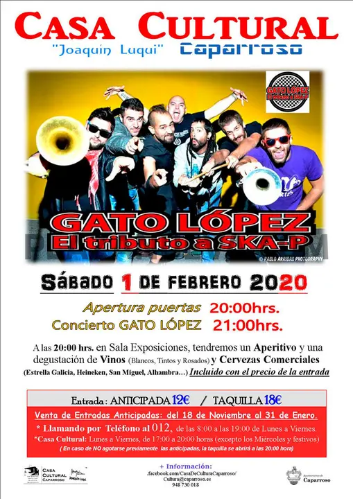 Concierto en Caparroso tributo a Ska-P de &rsquo;Gato L&oacute;pez&rsquo;