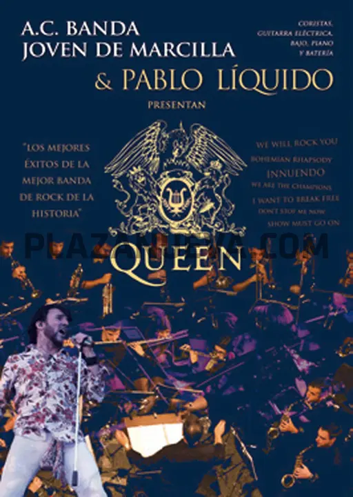 Tributo a Queen a cargo de la Banda Joven de Marcilla y Pablo L&iacute;quido