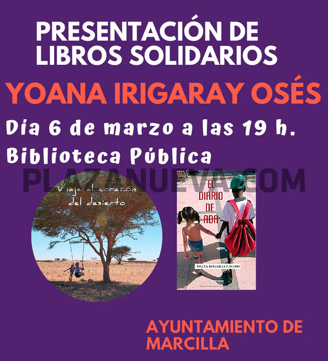 Presentación en Marcilla de libros solidarios de la escritora Yoana Irigaray Osés