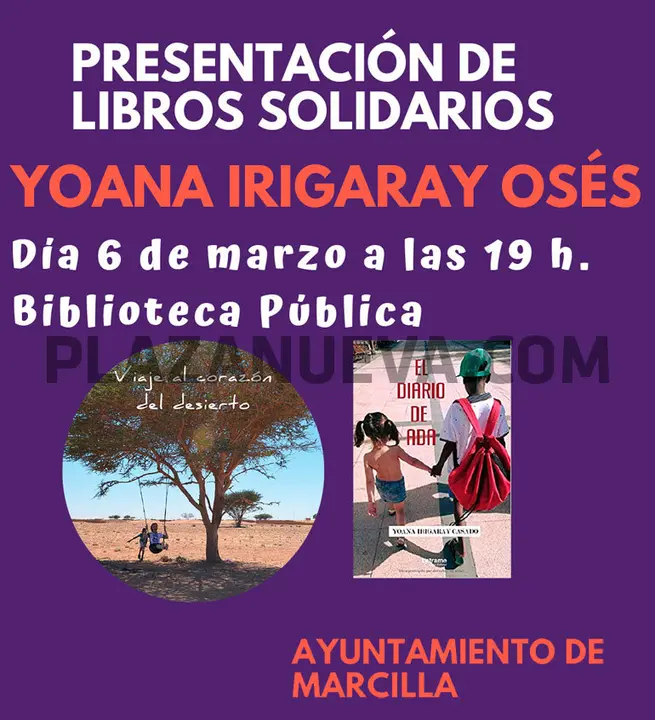 Presentaci&oacute;n en Marcilla de libros solidarios de la escritora Yoana Irigaray Os&eacute;s