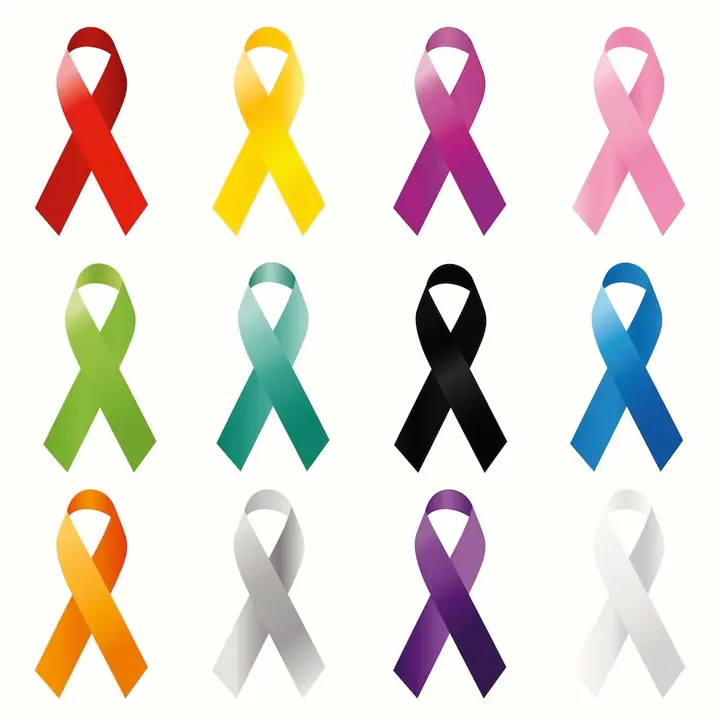 Los diferentes lazos que simbolizan la lucha contra el c&aacute;ncer