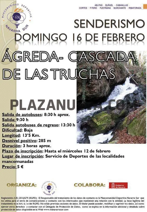 Senderismo &Aacute;greda-Cascada de las Truchas