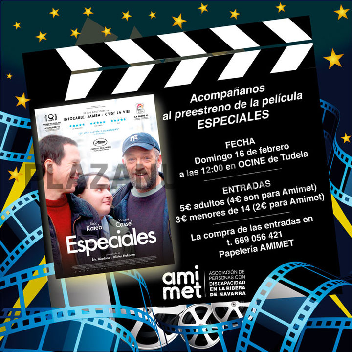 Acompañamiento de Amimet al preestreno en Tudela de la película ‘Especiales’