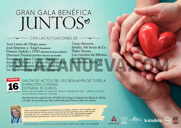 Gran gala solidaria en Tudela &lsquo;Juntos&rsquo; a beneficio de Marimar