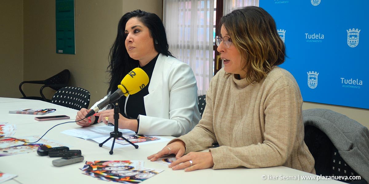 Verónica Gormedino y Celia Rueda presentan las actividades del Carnaval 2020 de Tudela