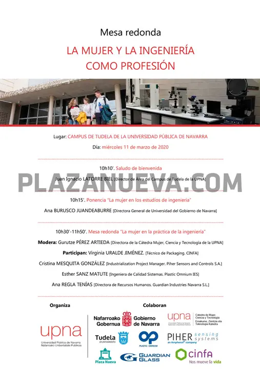 Mesa redonda Mujer e Ingenieria en el Campus de Tudela de la UPNA