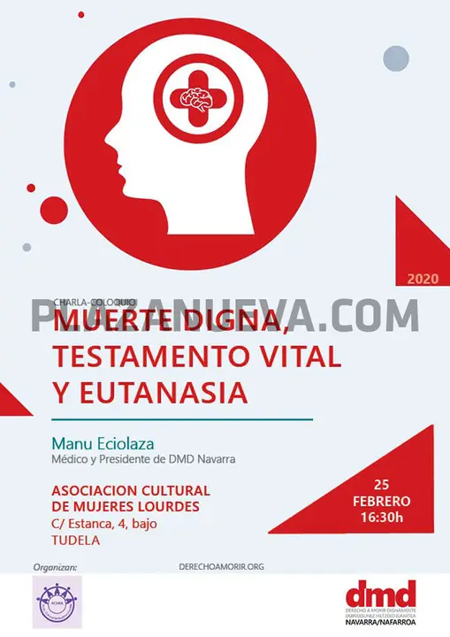 Charla-coloquio en Tudela &lsquo;Muerte digna, testamento vital y eutanasia&rsquo;