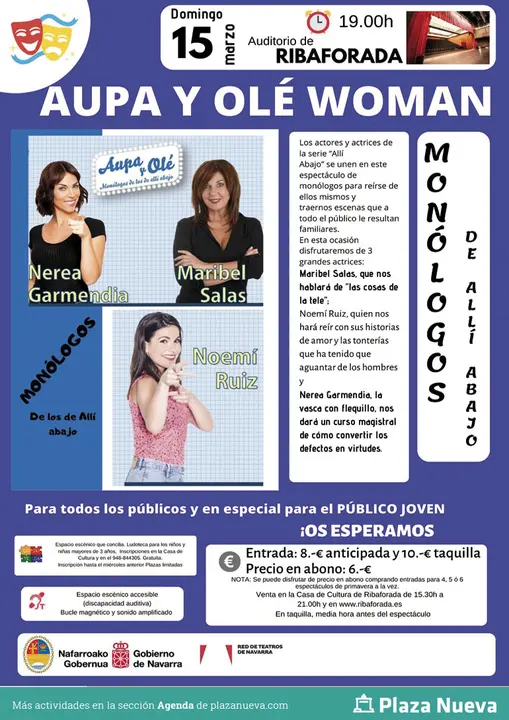 Mon&oacute;logos en Ribaforada &lsquo;Aupa y Ol&eacute; woman&rsquo;