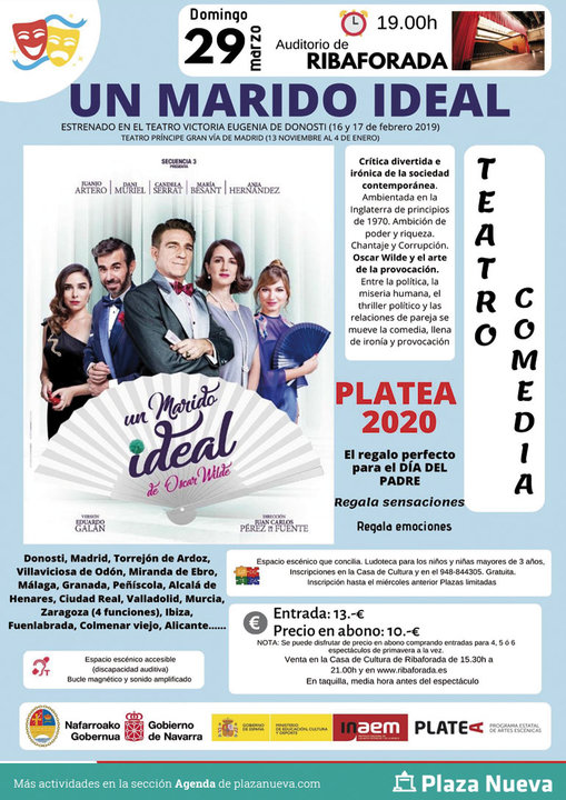 Teatro-comedia en Ribaforada ‘Un marido ideal’
