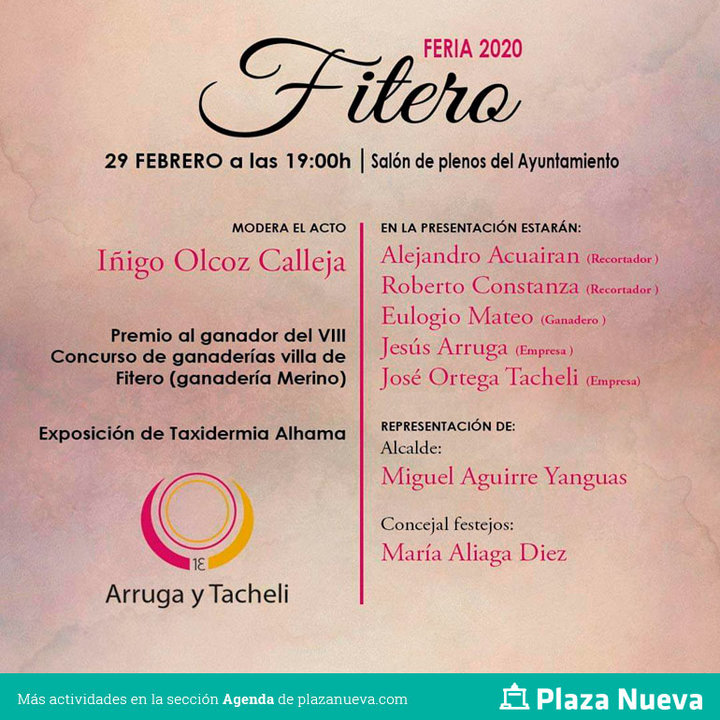 Presentación de la Feria taurina 2020 de Fitero