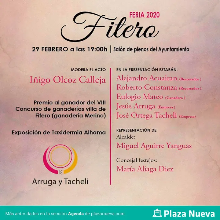 Presentaci&oacute;n de la Feria taurina 2020 de Fitero