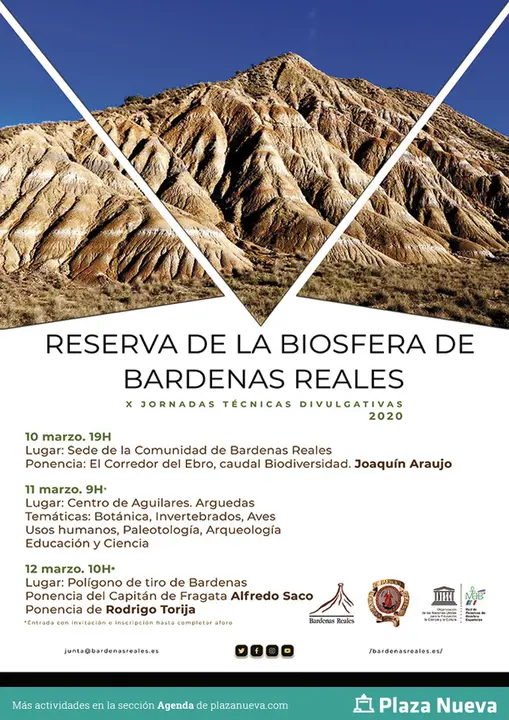 X Jornadas t&eacute;cnicas divulgativas &lsquo;Reserva de la Biosfera de Bardenas Reales&rsquo; 2020 