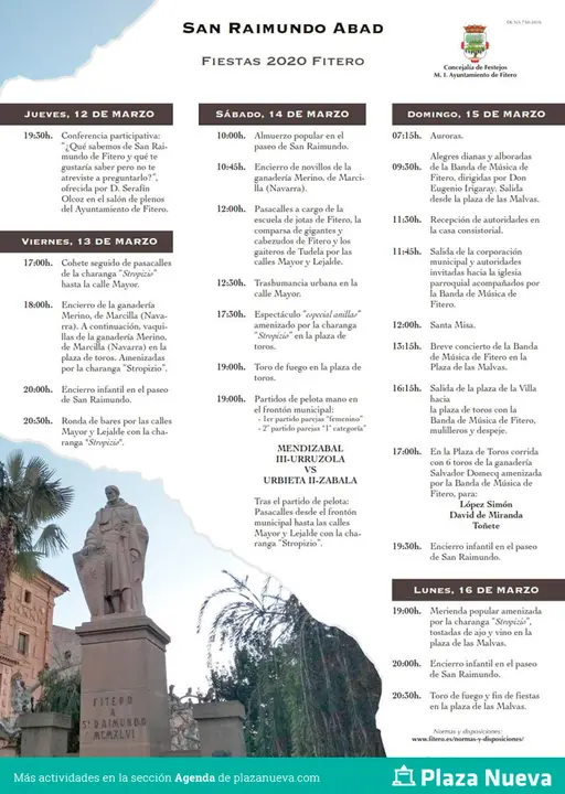 Fiestas de San Raimundo 2020 en Fitero