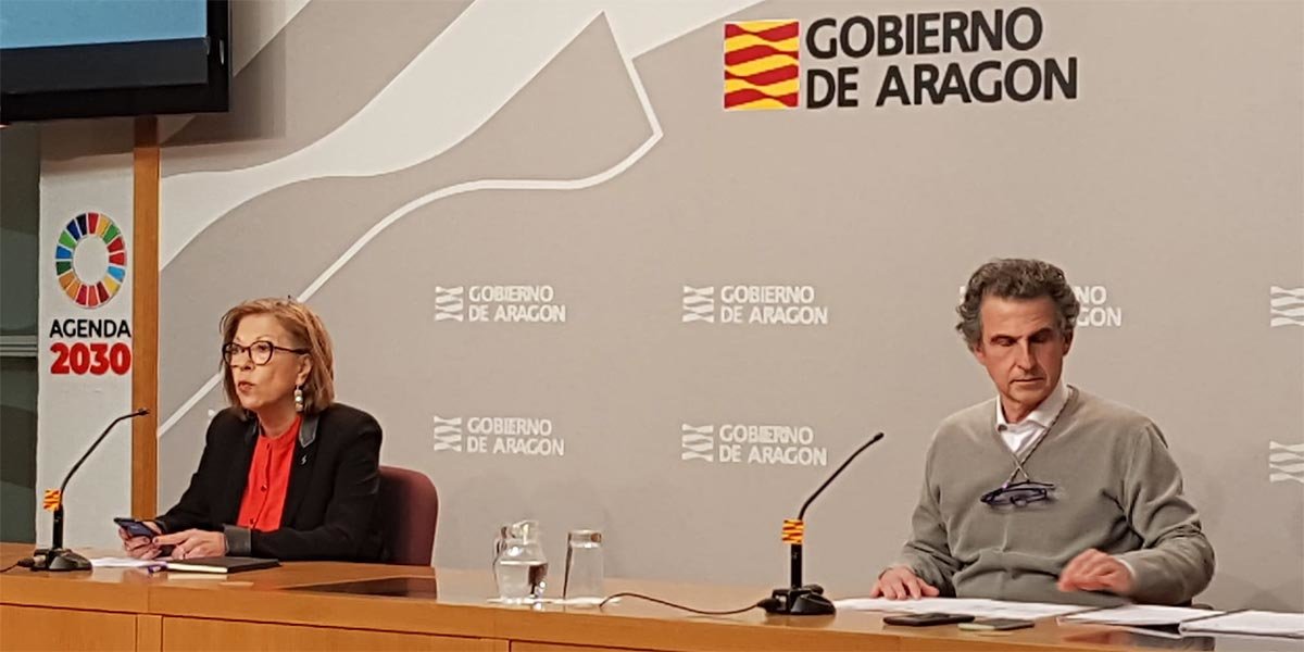 Pilar Ventura y Francisco Javier Falo informan de la situación en Aragón derivada de la crisis sanitaria
