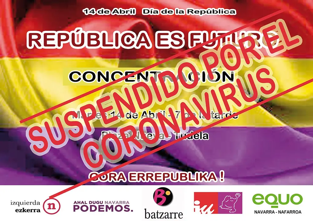 Suspendido el D&iacute;a de la Rep&uacute;blica en Tudela