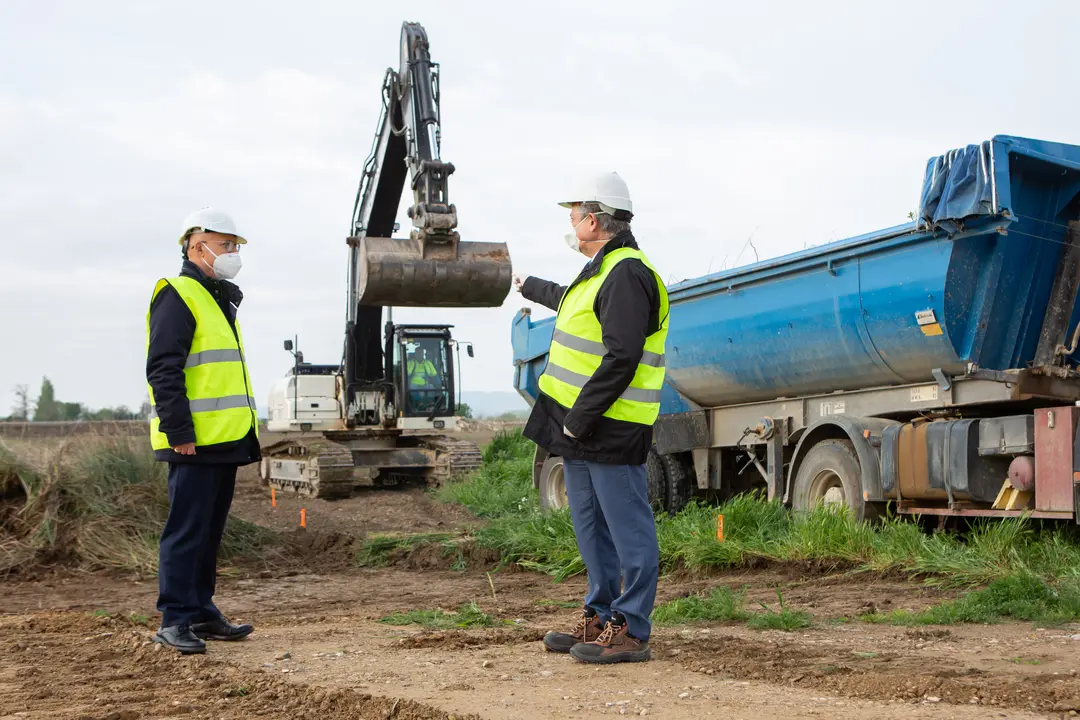 Obras en el Canal de Navarra