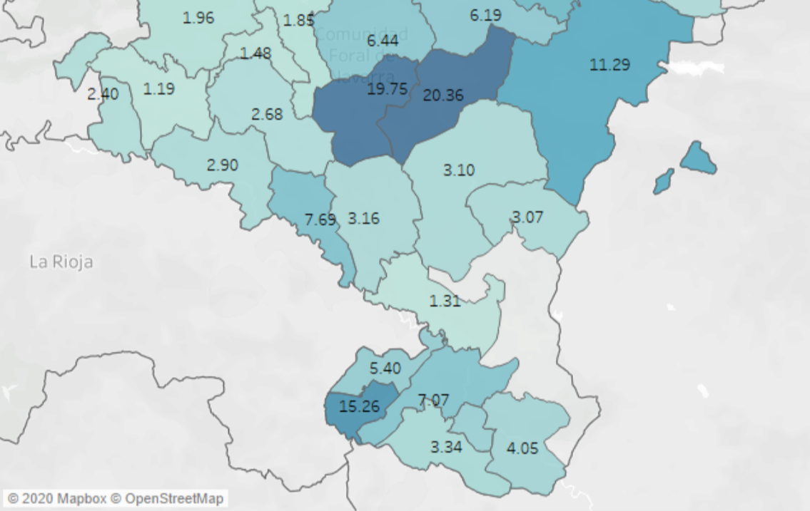 Datos en la Ribera a 17 de abril