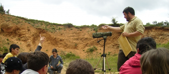En San Juan de la Pe&ntilde;a, con un monitor medioambiental