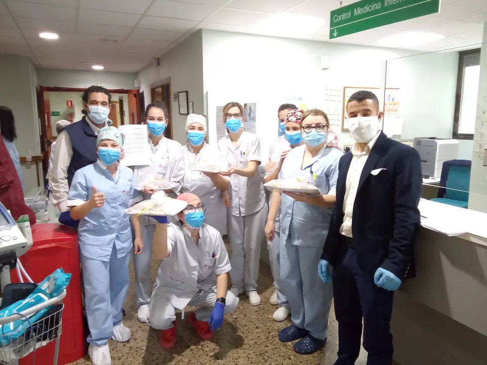 Reparto en el hospital de las pastas