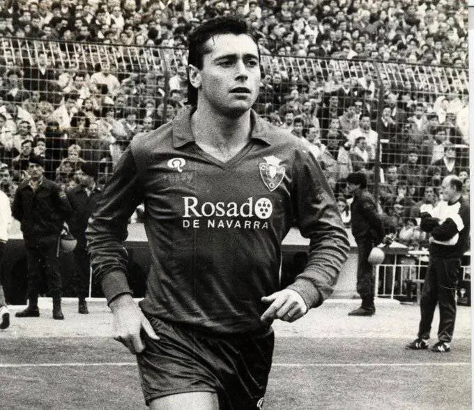 Michael Robinson en su etapa en Osasuna