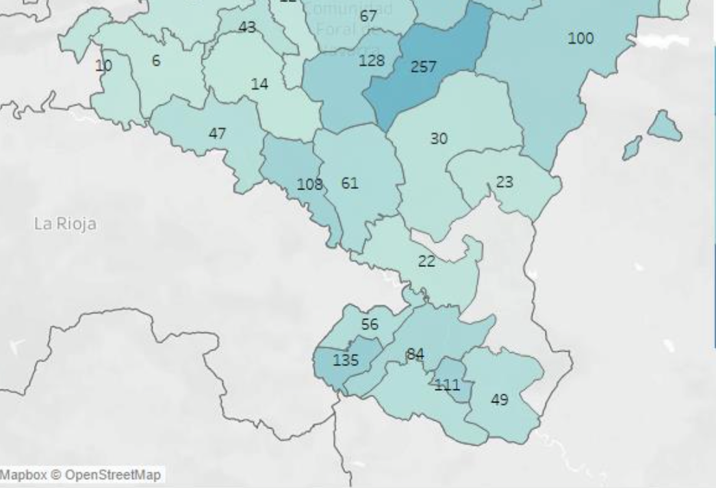 Datos en la Ribera a 28 de abril