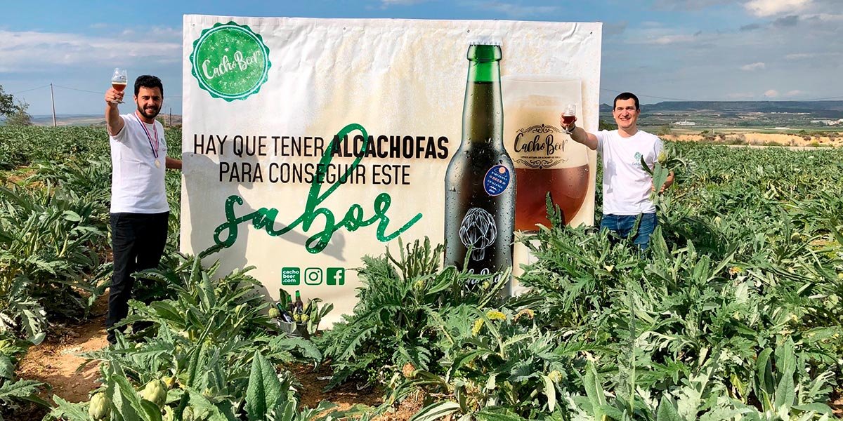Cachobeer es una cerveza artesana con alcachofa de Tudela