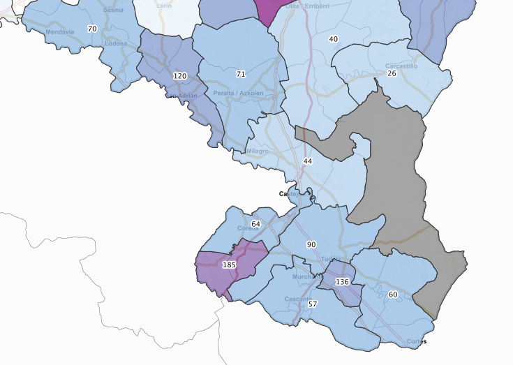 Datos en la Ribera a 7 de mayo