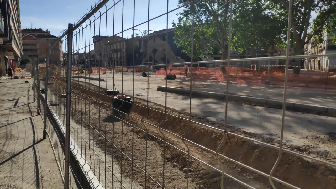 Obras en el Paseo Pamplona de Tudela (Fotograf&iacute;a de I&ntilde;igo Morales) - 1