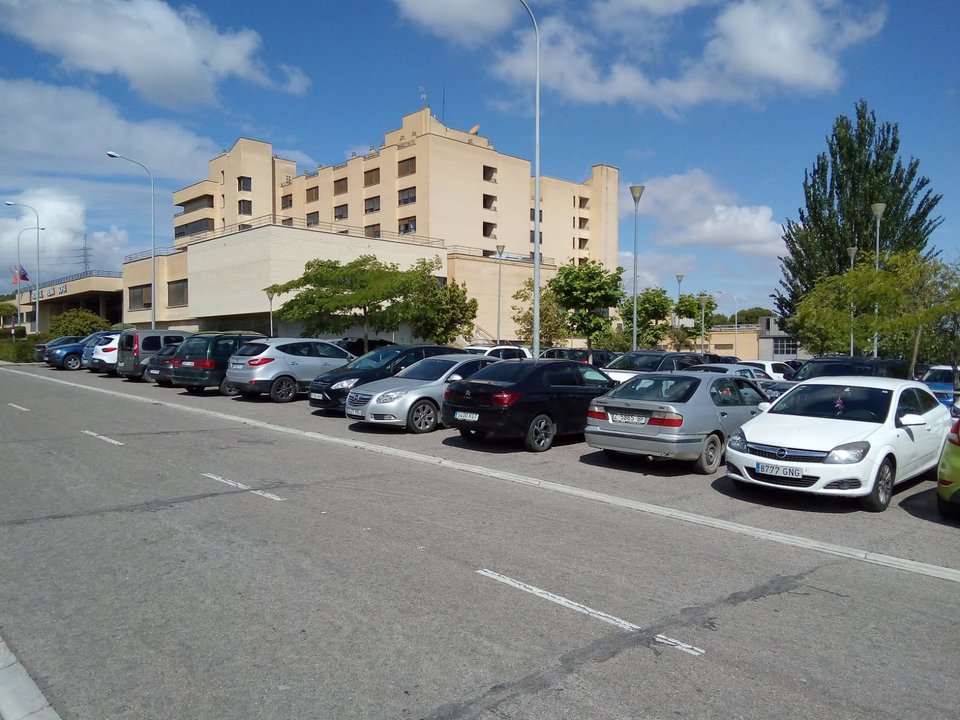 Zona donde se ubicará la nueva parada de autobuses del Hospital Reina Sofía de Tudela