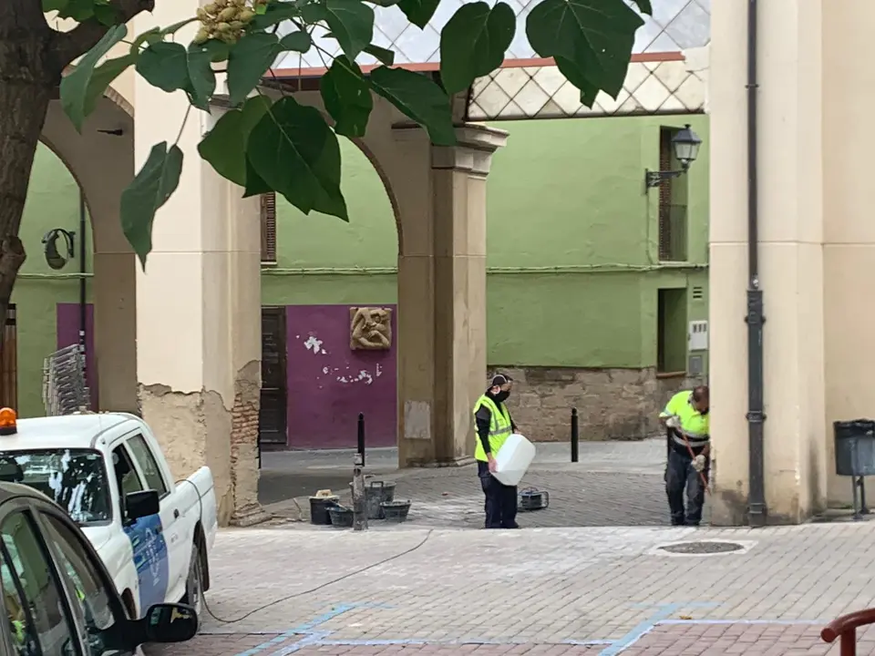 Nuevos trabajos de mejora y adecuaci&oacute;n de la plaza Yehuda Ha-Lev&iacute;