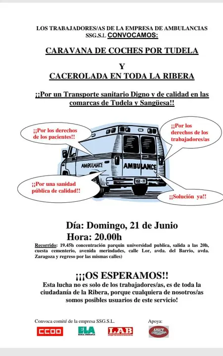 Caravana de coches este domingo 21