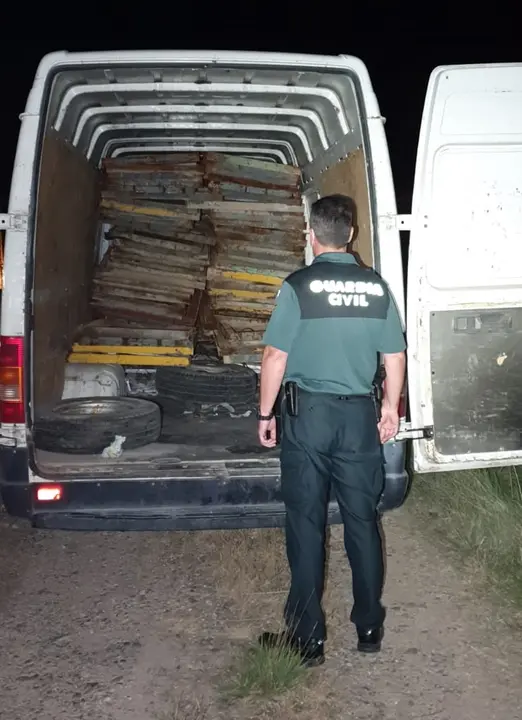 As&iacute; de cargada estaba ya la furgoneta