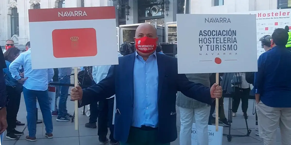 La Asociaci&oacute;n de Hosteler&iacute;a y Turismo de Navarra tambi&eacute;n acudi&oacute; a la manifestaci&oacute;n en Madrid