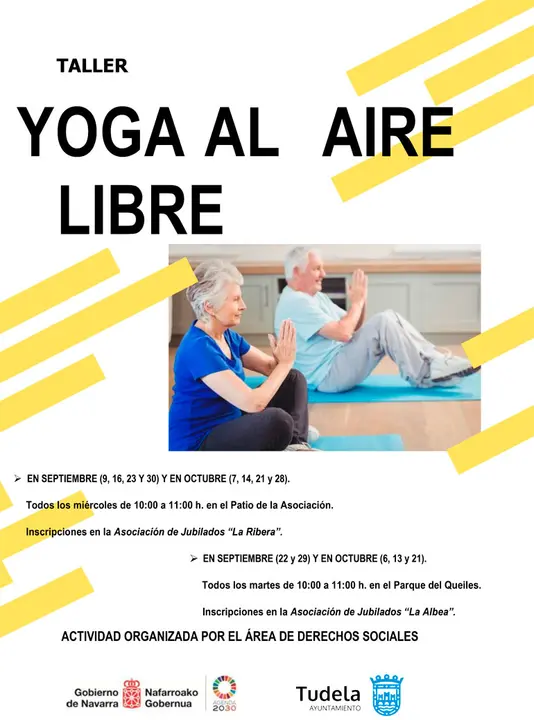 Taller en Tudela de yoga al aire libre