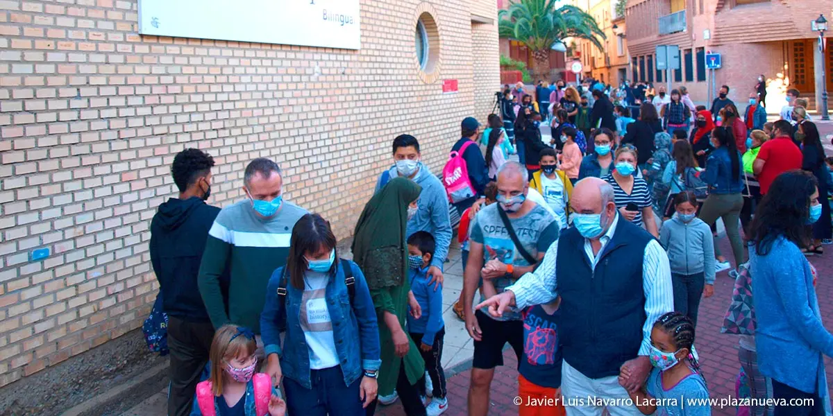 Primer d&iacute;a de la vuelta al colegio en el Elvira Espa&ntilde;a de Tudela