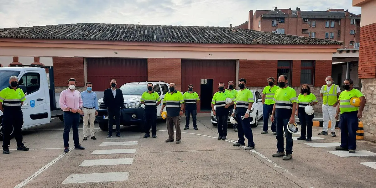 El alcalde Alejandro Toquero, junto a Zeus P&eacute;rez, edil de Urbanismo, y Eduardo Erro, director del &aacute;rea, visitaron las instalaciones de la brigada municipal