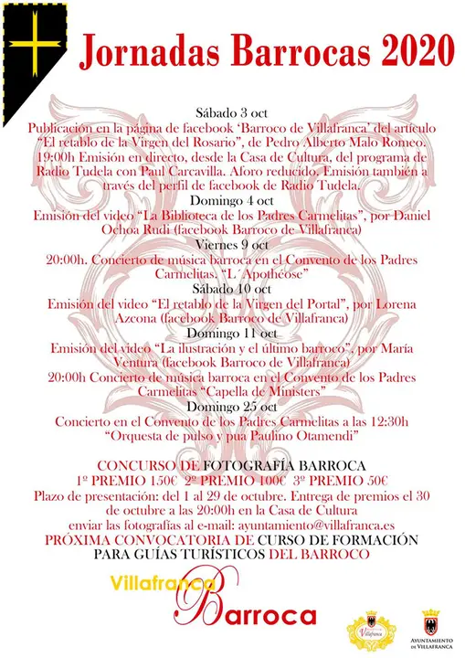 Jornadas Barrocas 2020 en Villafranca