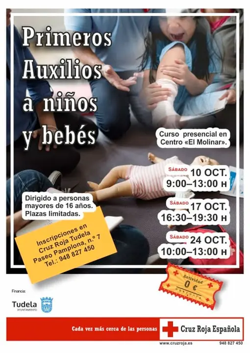 Curso en Tudela &lsquo;Primeros auxilios a ni&ntilde;os y beb&eacute;s&rsquo;