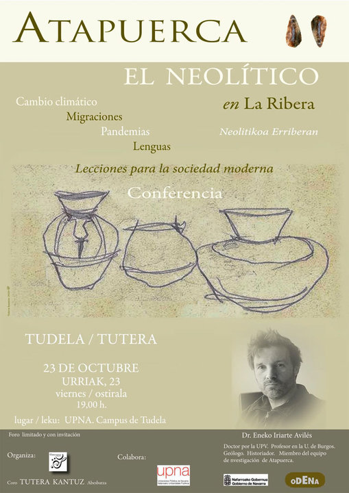 Conferencia en Tudela ‘Atapuerca, el neolítico en la Ribera’