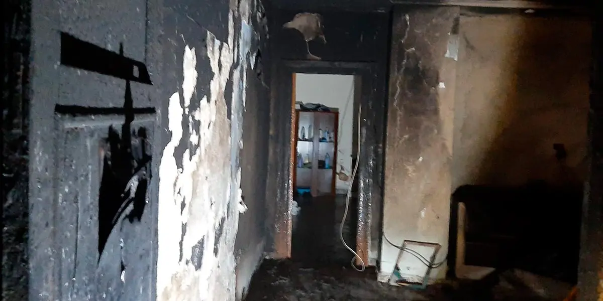 As&iacute; ha quedado la vivienda del n&uacute;mero 13 de la calle Portal, en el casco antiguo de Tudela