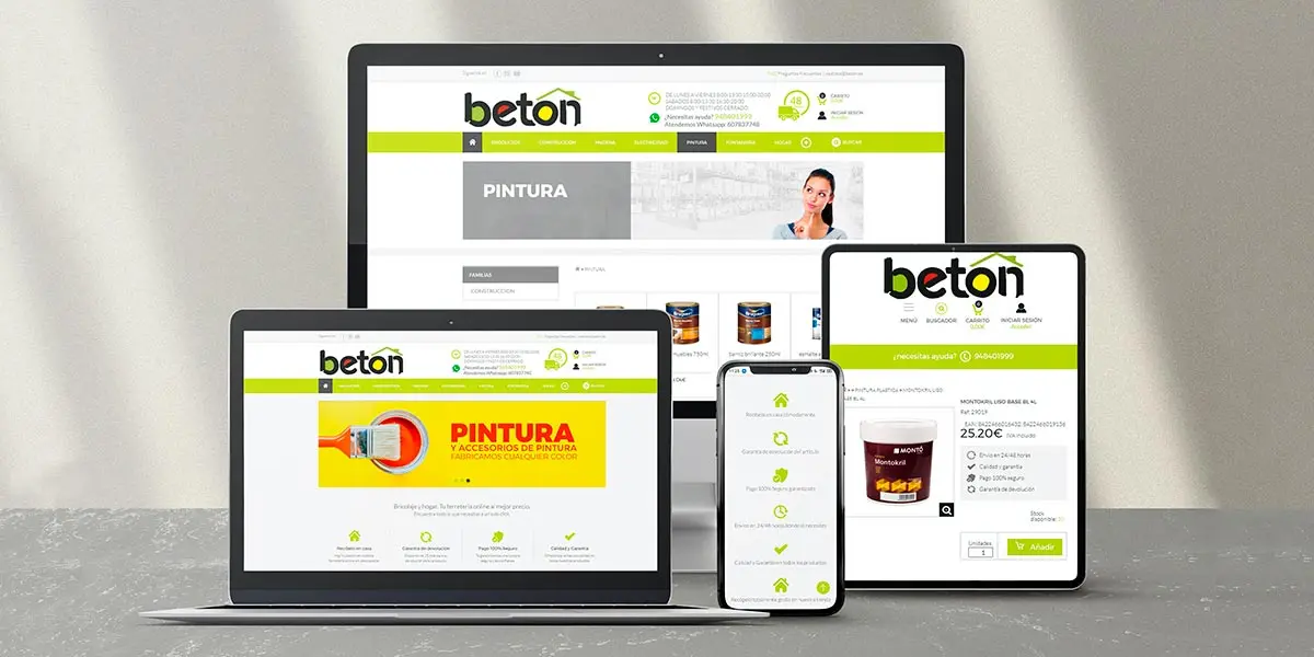 Almacenes Beton web dispositivos