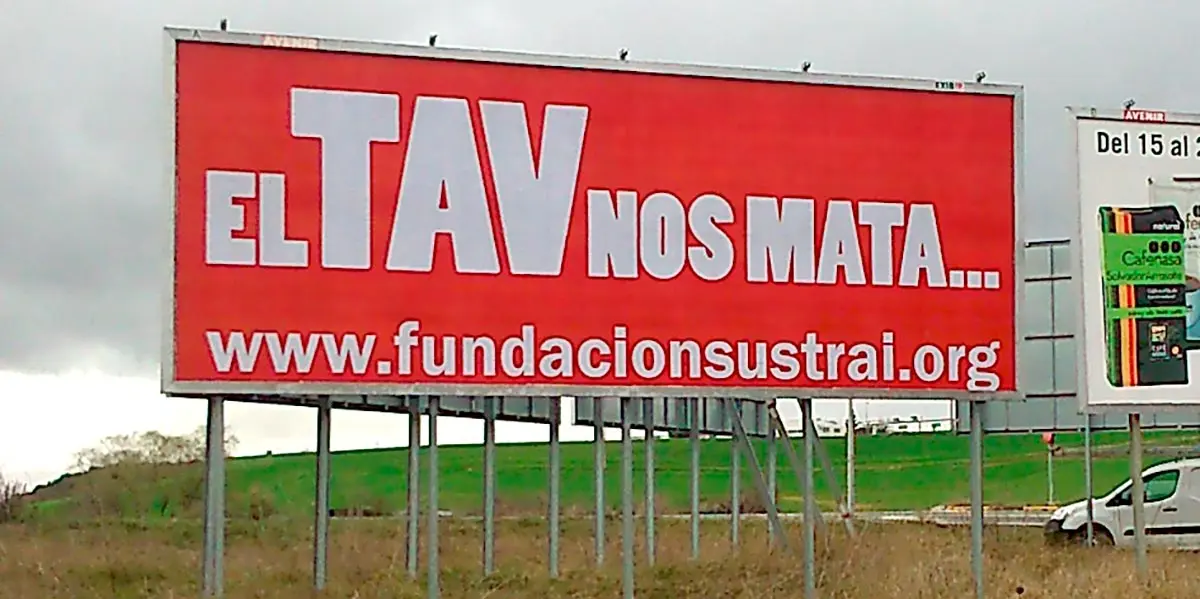 Valla contra el TAV