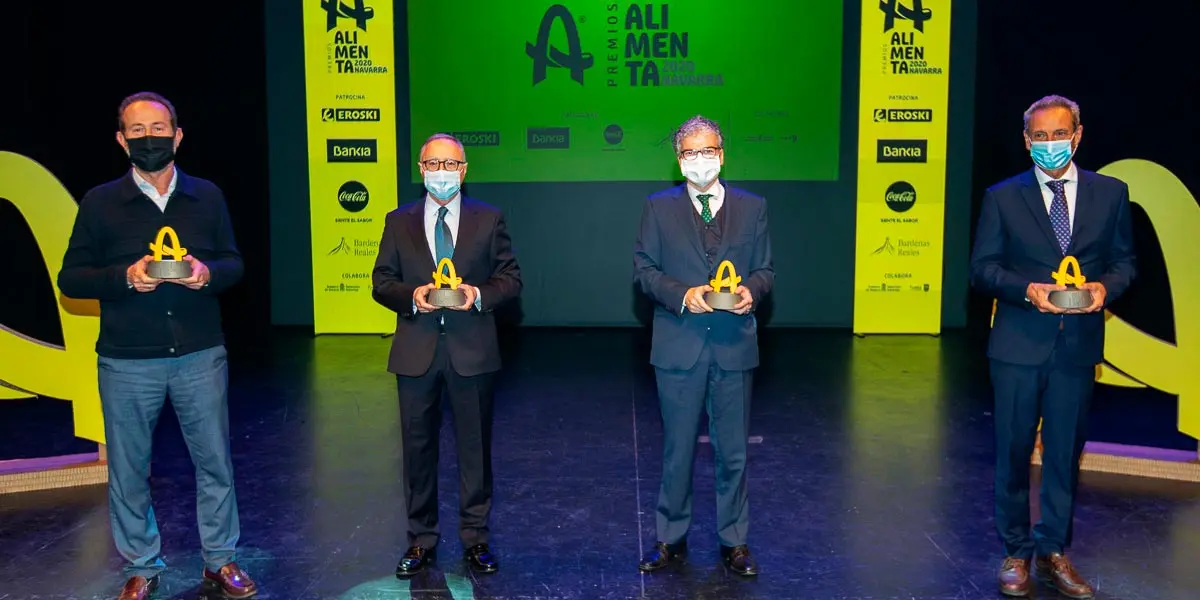 Daniel Palacio (Tutti Pasta), Juan Miguel Florist&aacute;n, Alberto Jim&eacute;nez (Embutidos Goikoa) y Jos&eacute; F&eacute;lix Liberal (Gelagri)