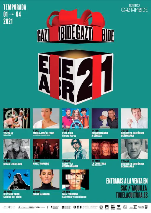 Programaci&oacute;n enero-abril 2021 del Teatro Gaztambide de Tudela