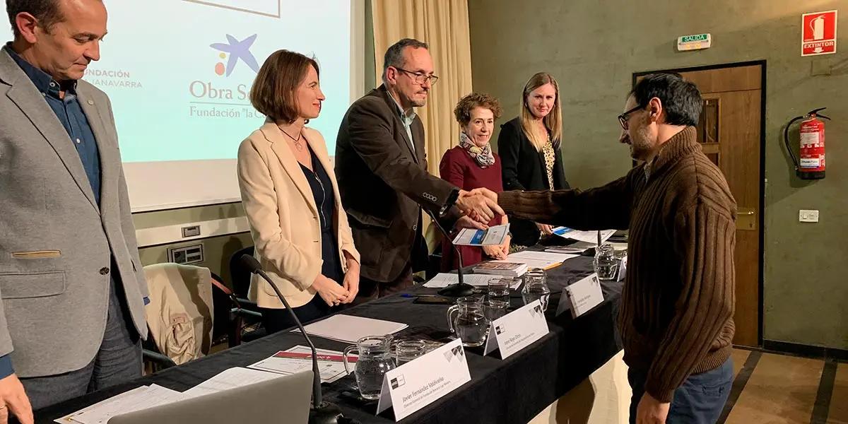 Acto de Entrega de las Ayudas y el premio Extraordinario correspondientes al 2019 y celebrado en la sede de la UNED en Tudela en marzo de 2020