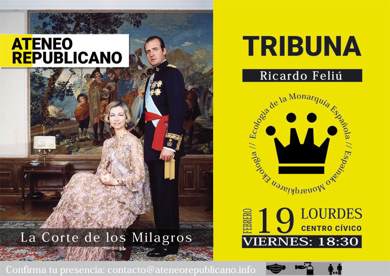 Conferencia y debate en Tudela ‘La Corte de los Milagros, ecología de la monarquía española’ con Ricardo Feliú
