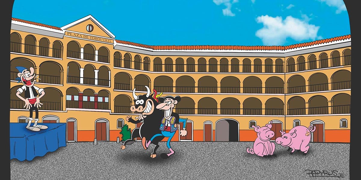 Ilustración de la icónica Plaza de Toros Vieja de Tarazona